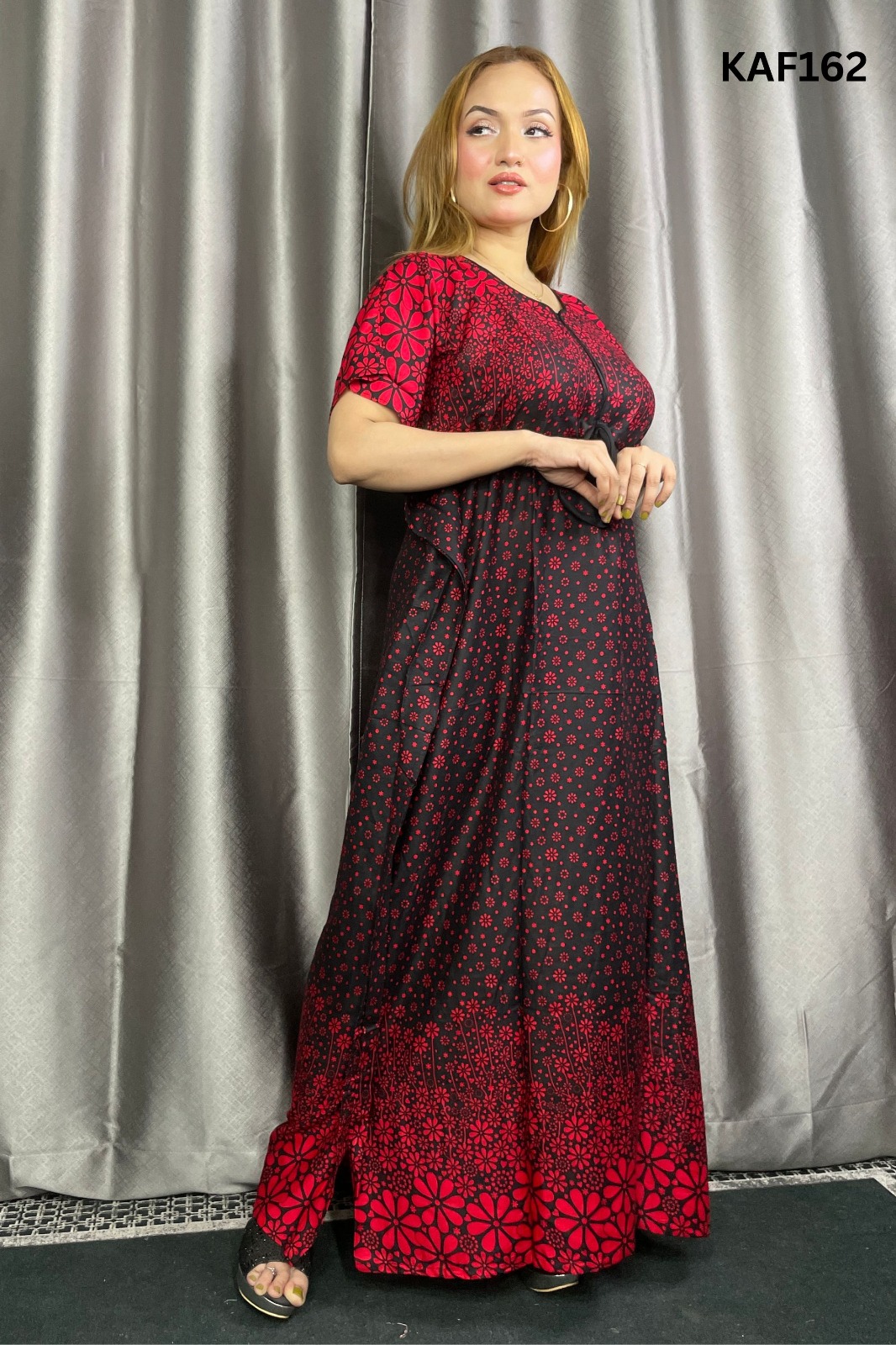 Premium Quality Linen Kaftan Maxi Kaf162